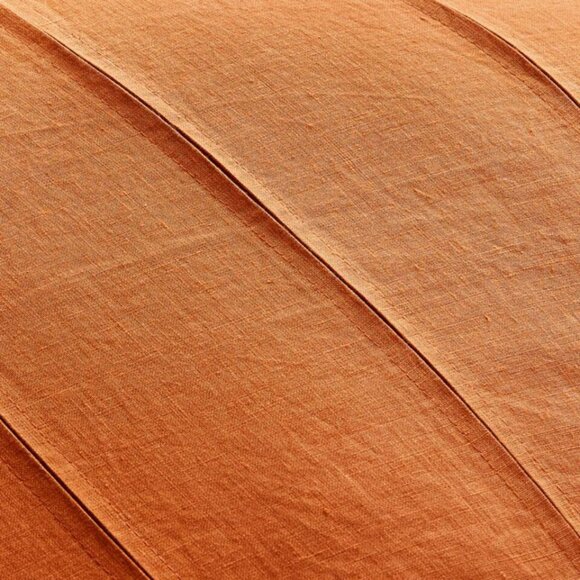 CRATE & BARREL 20" x 20" Set of 2 Clay Theta Pillow Covers Textured 100% Linen - Picture 3 of 8